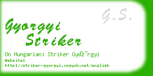 gyorgyi striker business card